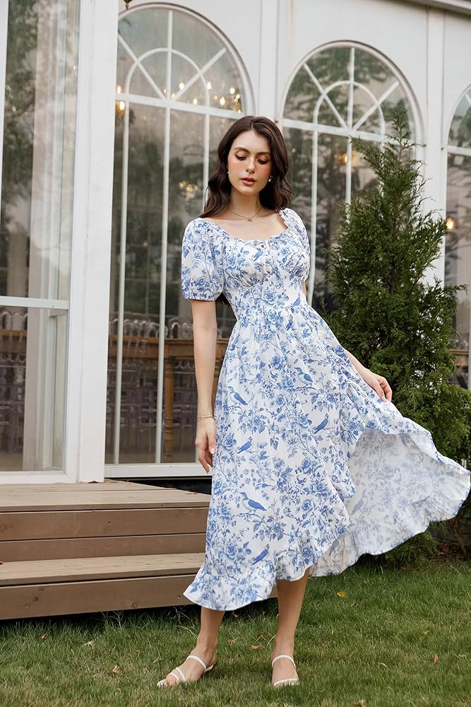 Amazon.com: Summer 2025 Flowy Sundress Corset Dress for